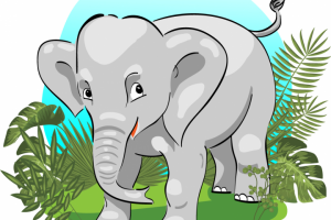 Векторный рисунок Слонёнок