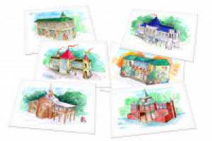 Экстерьер кафе в городском парке.