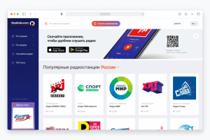 Агрегатор лучших радиостанций - RadioQ (React Native/Nuxt/Go/Jav