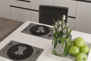 Визуализация кухни-гостинной