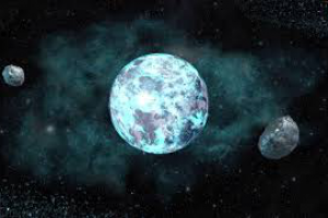 3д Анимация в космосе, ледяная планета