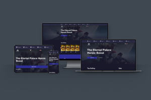 Вёрстка интернет-магазина по продажам игровых услуг "Shineboost"