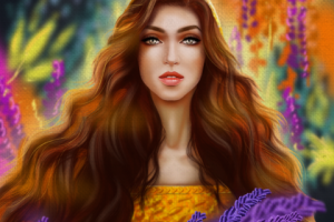 Девушка в цветах