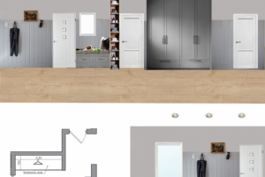 Коллаж входная группа в сером