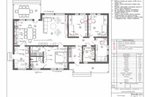 Пример: план расположения розеток и электровыводов