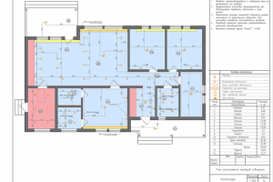 Пример: план расположения приборов освещения