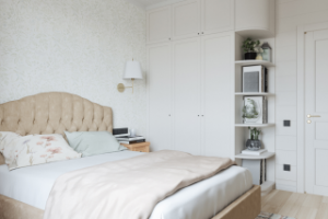 Шкаф со скругленными угловыми полками