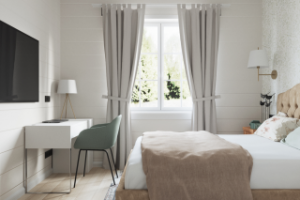 Рабочий уголок в спальне