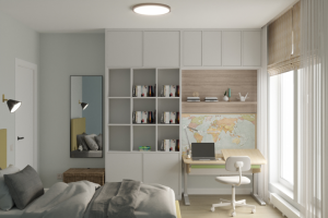 Рабочее место и система хранения в детской