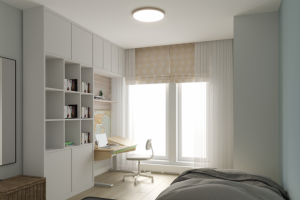 Акцентные римские шторы в детской