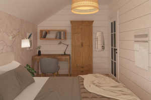 Спальня для творческой девушки