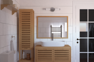 СУ с акцентной плиткой на полу