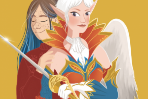 Иллюстрация с героиней игры