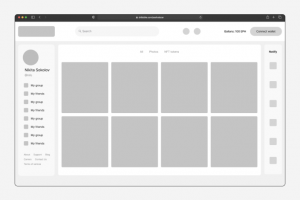 Прототип для социальной сети