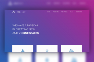 Красивый, живой лендинг Archi Next.