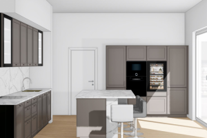 проект кухни в интерьере