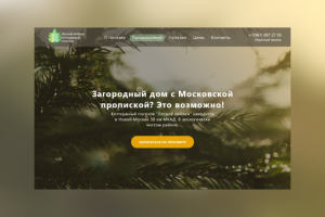 Landing Page для Коттеджного поселка