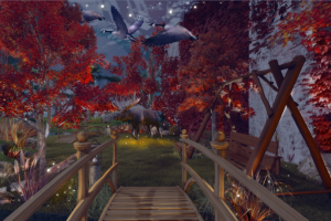 Зал музея «Осень» , ночь