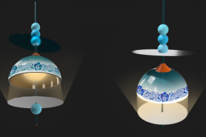 Светильник с узором гжель