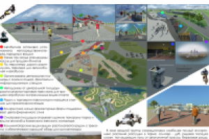 - решение входной группы и центральной площади