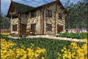 проекты домов из бревна Летний особняк