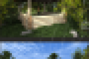 Летняя беседка из бревна