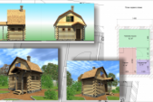 баня с лохматыми углами