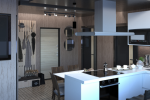 Интерьер кухни-гостиной