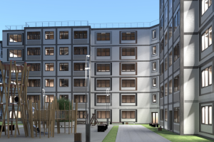 Экстерьер дворового пространства