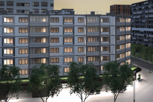 Экстерьер многоквартирного дома