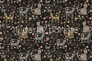 Паттерн узор с котами