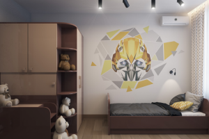 Дизайн детской для мальчика в стиле "Трансформеры"