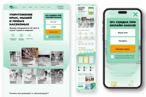Разработка дизайна сайта для фирмы дезинфекции