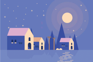 Иллюстрация вечер