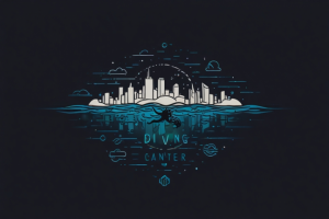 Логотип дайвинг центра в Дубаи.