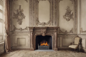 Каминный зал в старинном замке.