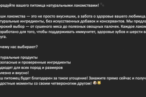 Рекламный текст для зоомаркета