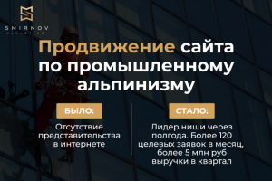 Кейс: Продвижение сайта по промышленному альпинизму