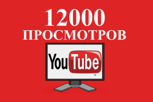 12000 живых просмотров Youtube