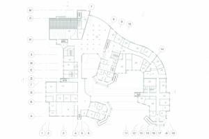 План этажа общественного здания
