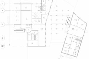 План этажа общественного здания