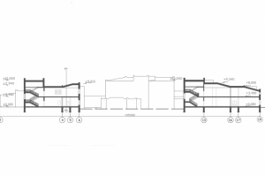 Разрез по лестнице общественного здания