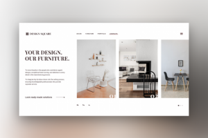 Design Square. Первый экран интернет-магазина