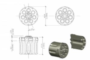 Деталь револьвера 3d в AutoCAD