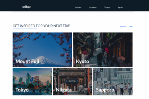 Макет сайта туристической компании ODIGO