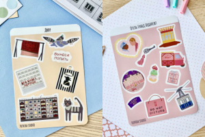 Стикеры для бренда канцелярии