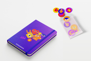 Сувенирная продукция обучающего приложения Познаниум