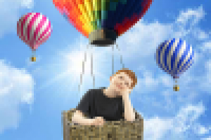 на воздушном шаре