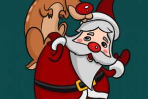 скетч для новогодней картинки