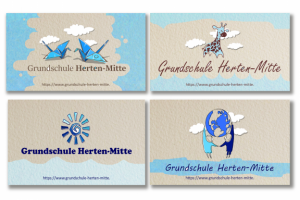 разработка логотипа и визиток для начальной школы